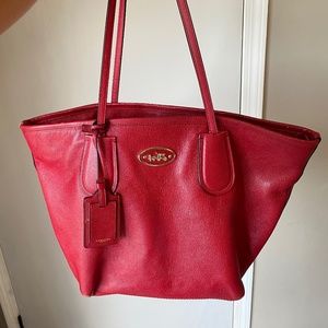 Red coach purse